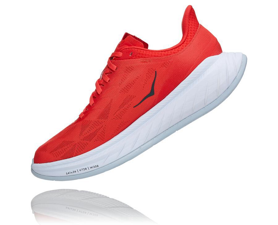 Tenis Hoka One One Hombre Rojos/Blancos - Carbon X 2 - LGNE49283